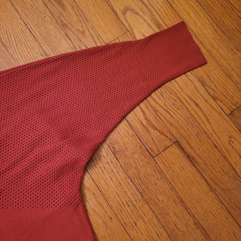Vila Milano Orange Knit Sweater Batwing Dolman Sleeve Sweater Top XL Earthy - Picture 7 of 7